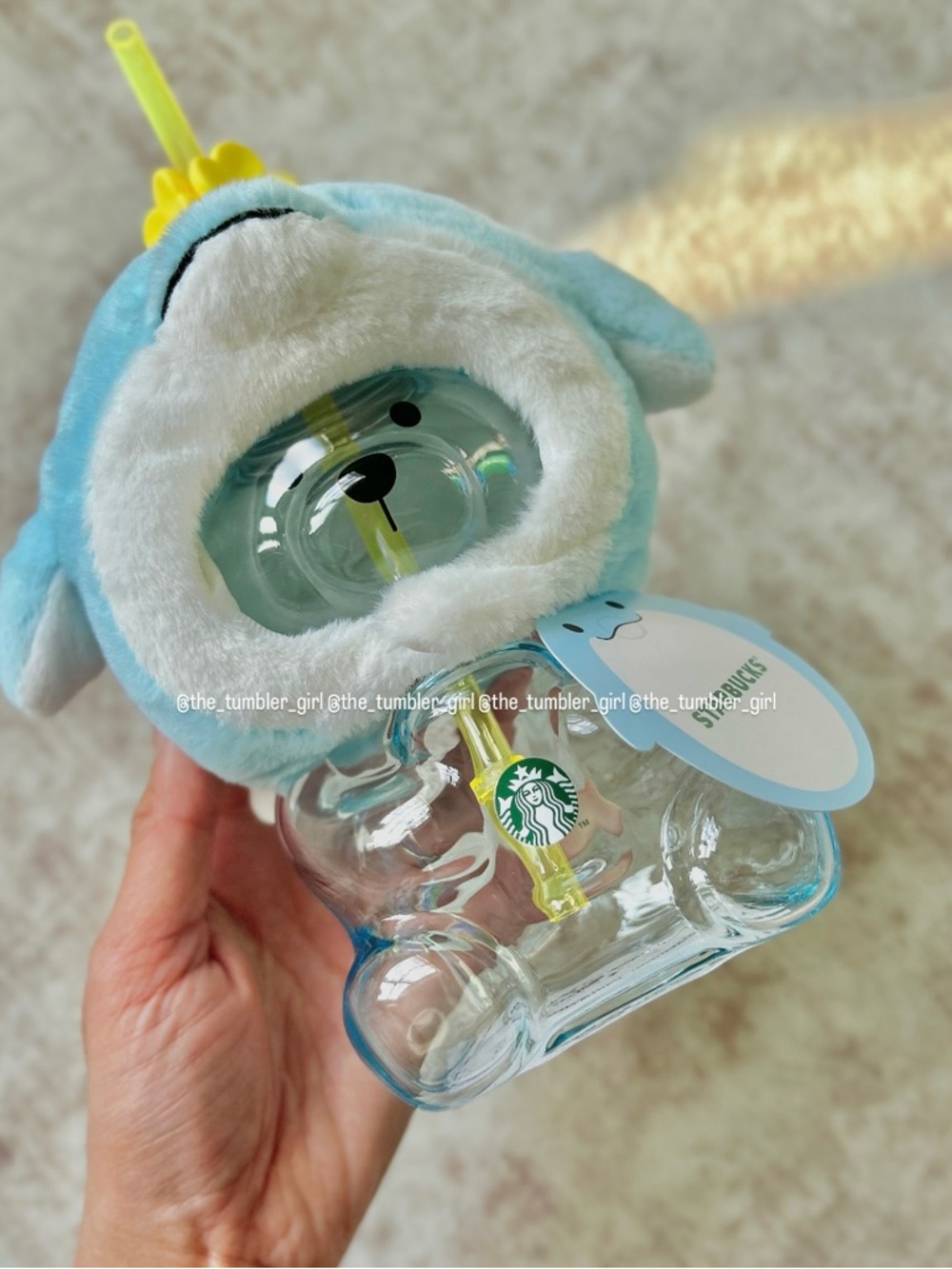 Starbucks Korea Exclusive Dolphin Bearista Glass Cold Cup 20oz - Picture 4 of 8